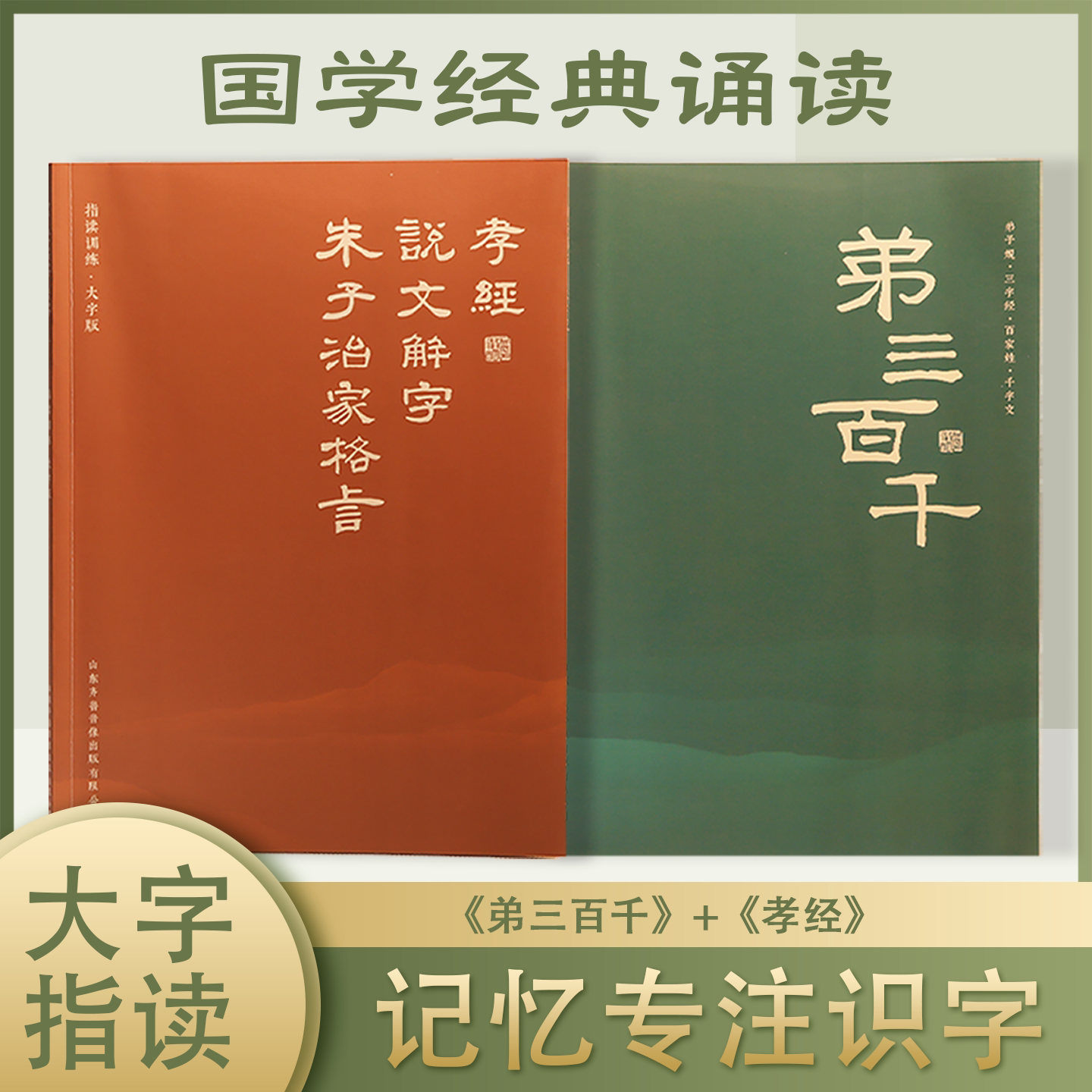 孝经 说文解字 朱字治家格言 大字版完整版注音版 指读训练系列国学经典诵读本儿童启蒙幼儿启蒙教材书籍幼儿大字书本