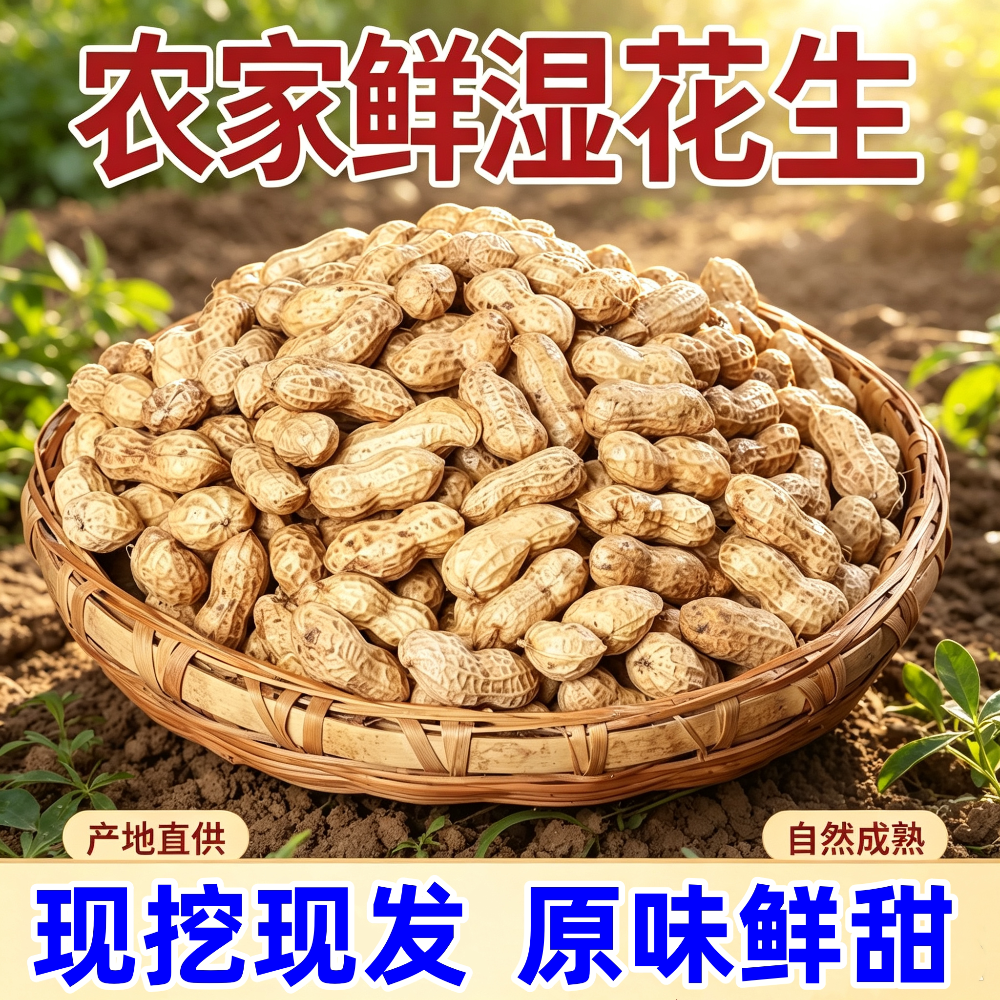 带泥鲜嫩嫩湿花生粉皮饱满下酒菜
