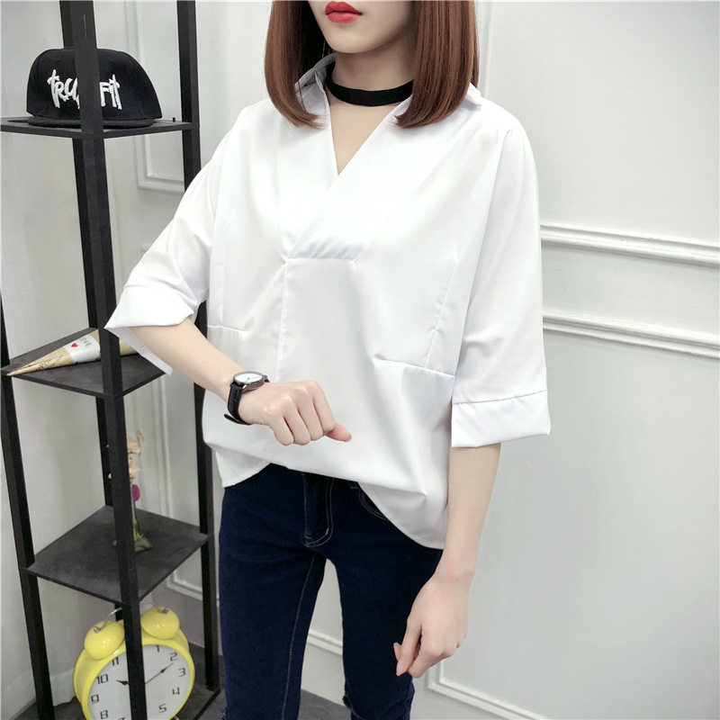 2019 Women's wear shirt Show thin Korean Edition Easy Versatile jacket shirt white new pattern halterin the Women's clothing/Boutique , Set/Student uniforms/Work uniforms , Other suits  category - from Buy2taobao.com to provide professional Taobao agent buy service