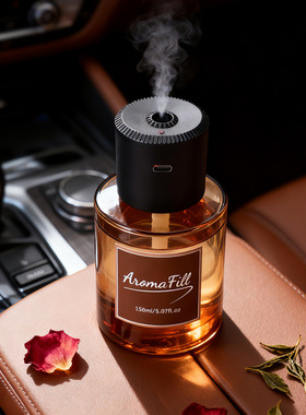 智能喷雾车载香薰汽车香水精油无火香氛家居室内扩香器摆件批