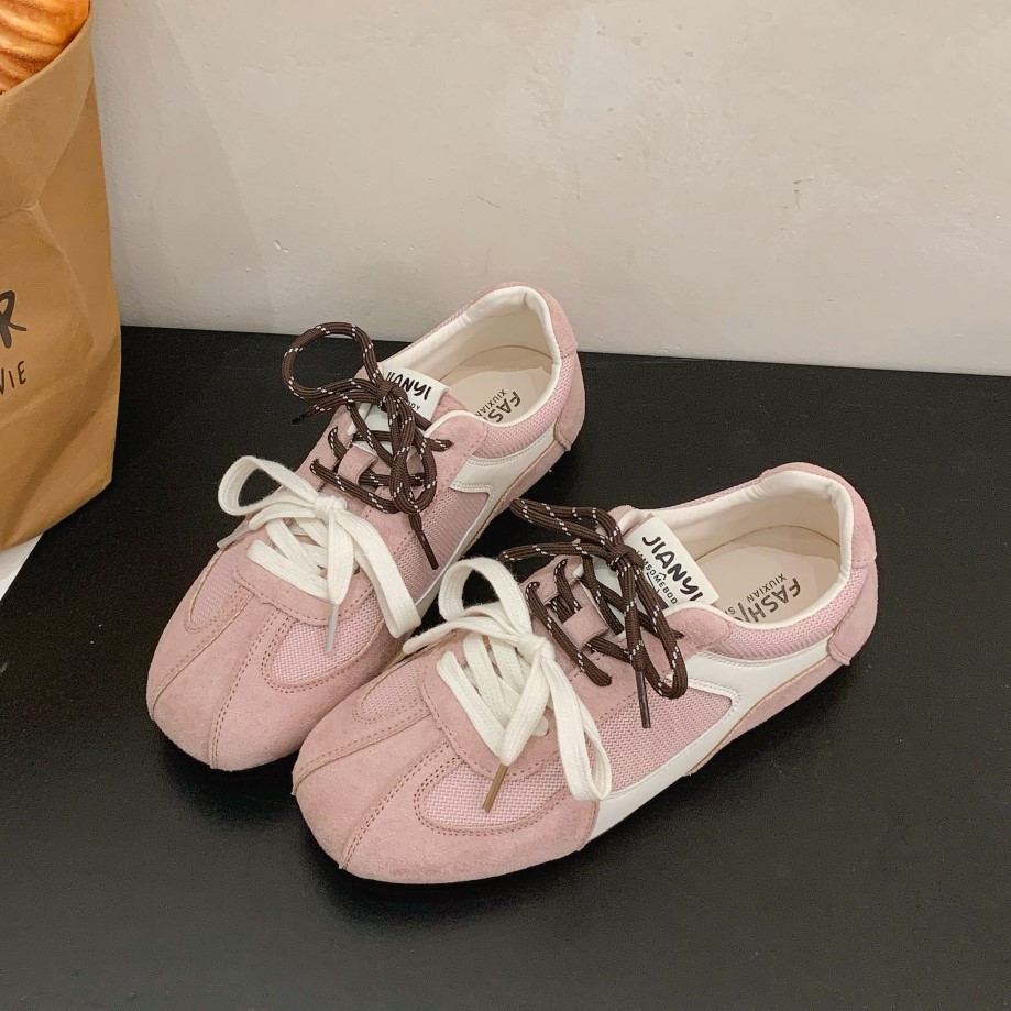 德训鞋女粉色2026新款巨好看德训鞋