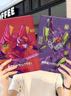 EVA初号机ipad10保护套pro2024款11寸5苹果air7平板mini6壳4迷你3适用2三折带笔槽八8第9代2020福音战士2018