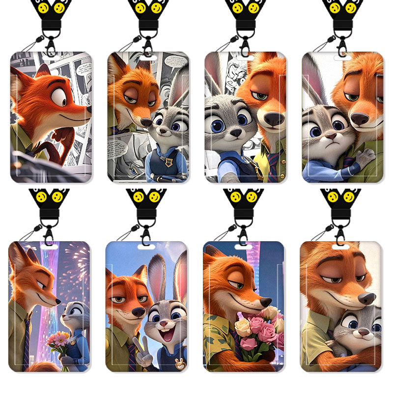 疯狂动物城2卡套饭卡校园卡身份证保护套公交卡学生水卡证件小卡片套工作证工牌证件套校牌挂绳二次元高颜值