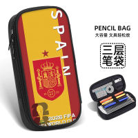 World Cup football pen case, primary school pencil box 2026 New Super popular stationery bag, junior high school student pen case, student stationery box, children's Internet celebrity bestseller, boys and girls, boys Argentina Messi team logo thumbnail 7