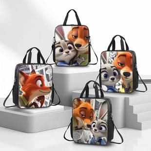 疯狂动物城2补习袋2025新款 男孩小学生手提袋女学生拎书袋初中生帆布包儿童一年级美术袋手提包高颜值二次元