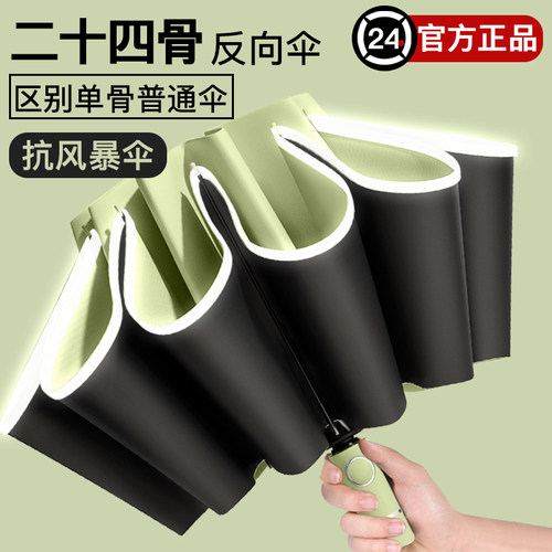 反向伞防晒防紫外线女折叠黑胶