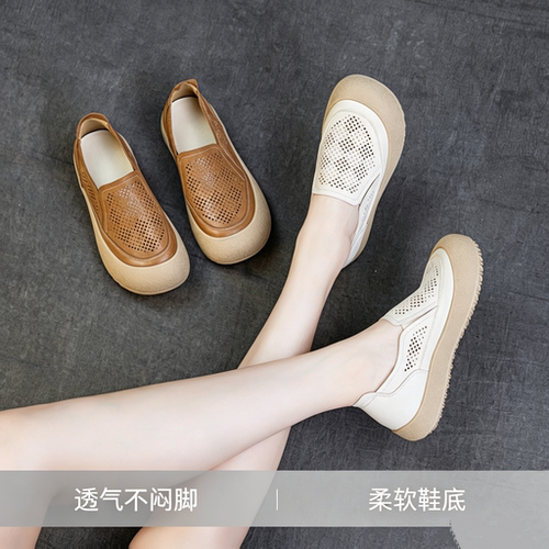 皇家百丽诗春夏软底一脚蹬妈妈鞋