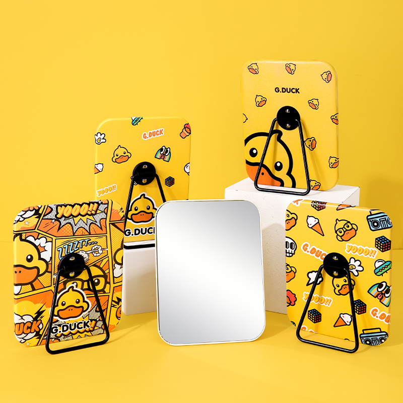 梳妆镜台式可爱小黄鸭桌面化妆镜