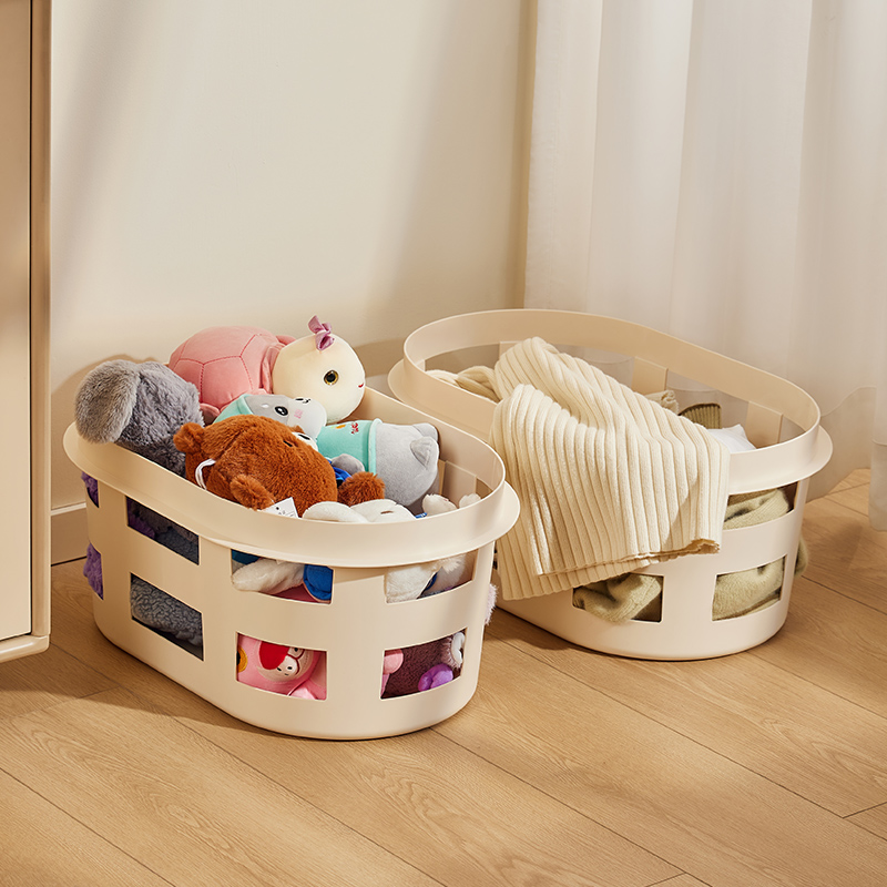 網紅風格高顏玩偶服飾收納筐