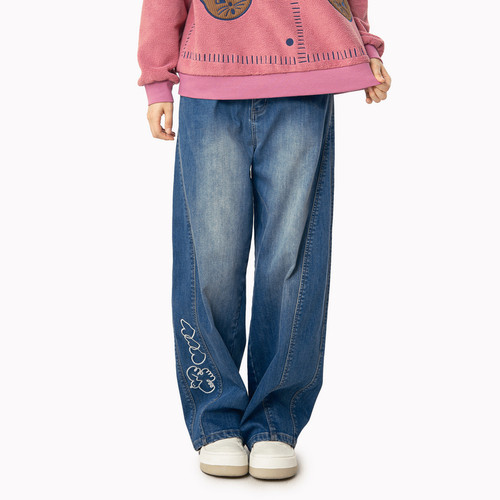 松紧腰 口袋 趣味绣花