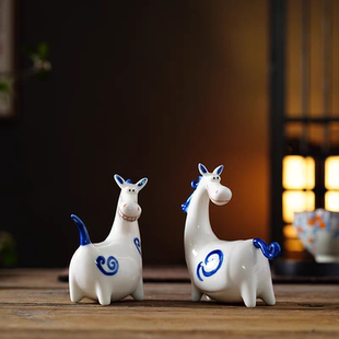 【俺是彪悍的马】马到成功创意轻奢风高级感电视柜玄关办公室摆件