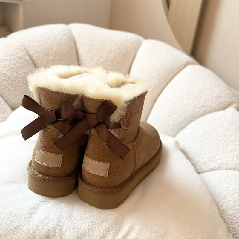 冬季雪地靴女低筒皮毛一体