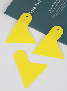 美沐儿diy香薰石膏专用黄色塑料小刮板 石膏制作工具三角塑料刮刀