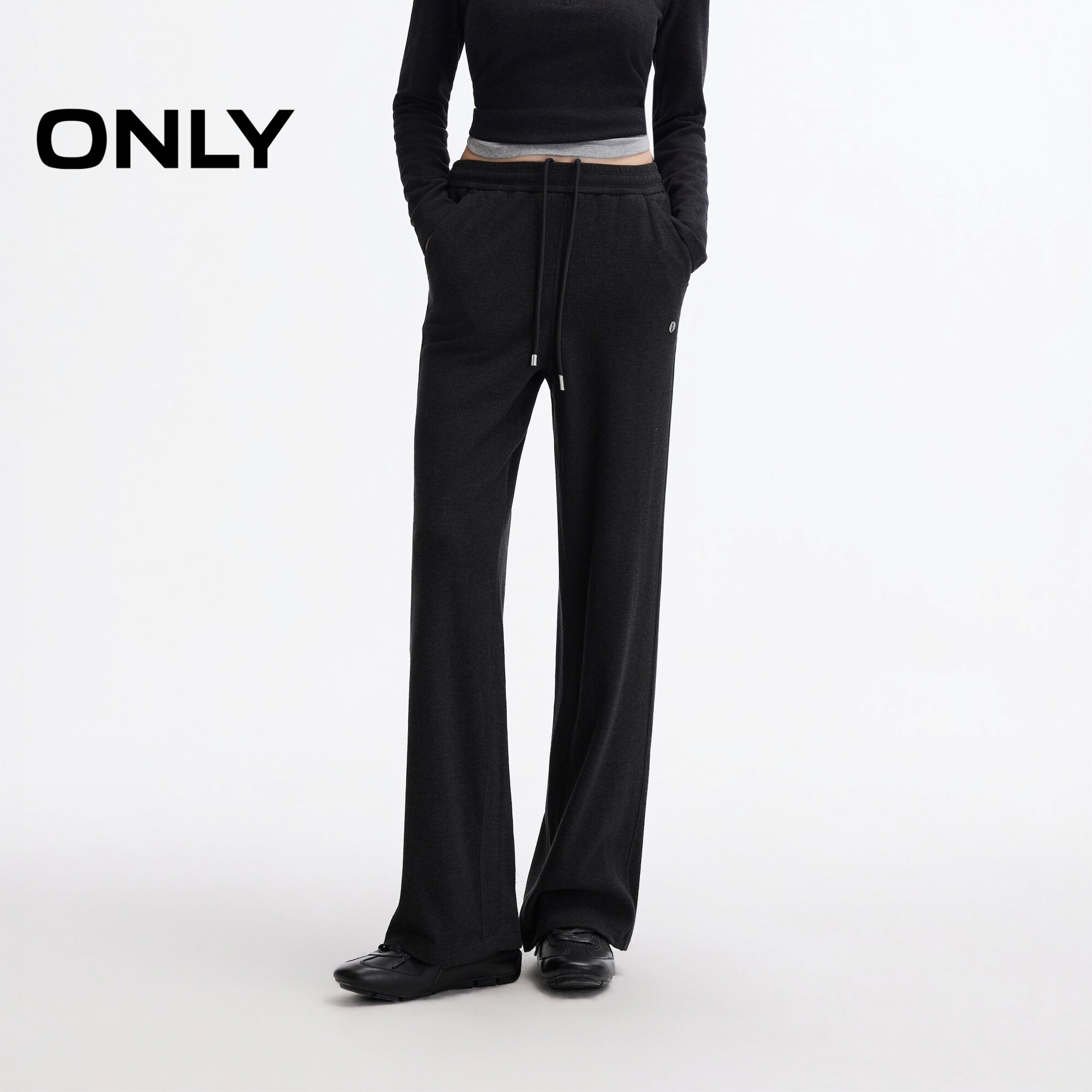 ONLY2026冬季新款垂坠感休闲裤女