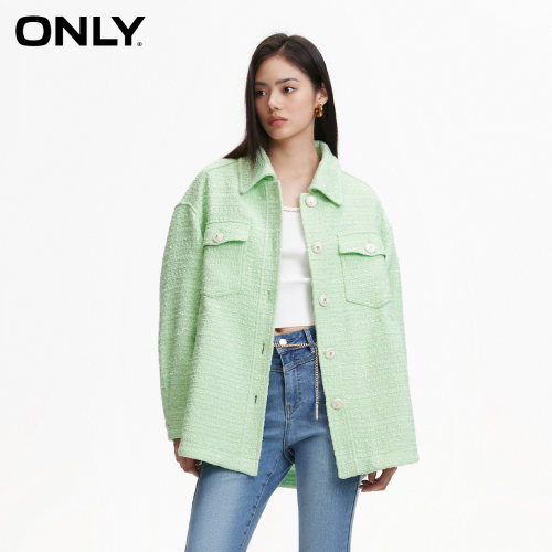 ONLY单排扣翻领宽松外套