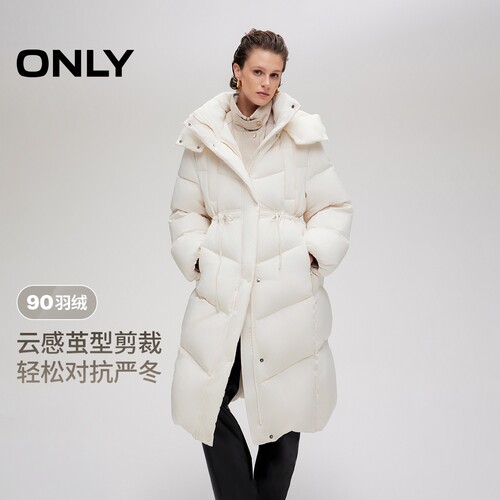 ONLY连帽宽松羽绒服
