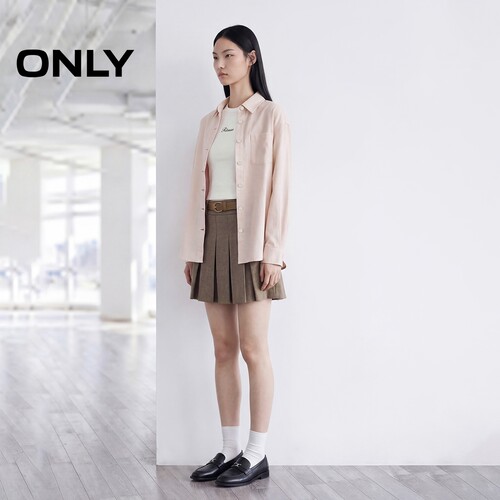 ONLY上衣柔和做旧牛仔衬衫