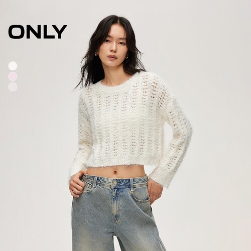 ONLY镂空肌理感慵懒针织衫