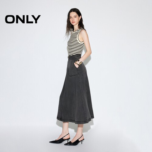 ONLY假两件牛仔裙连衣裙