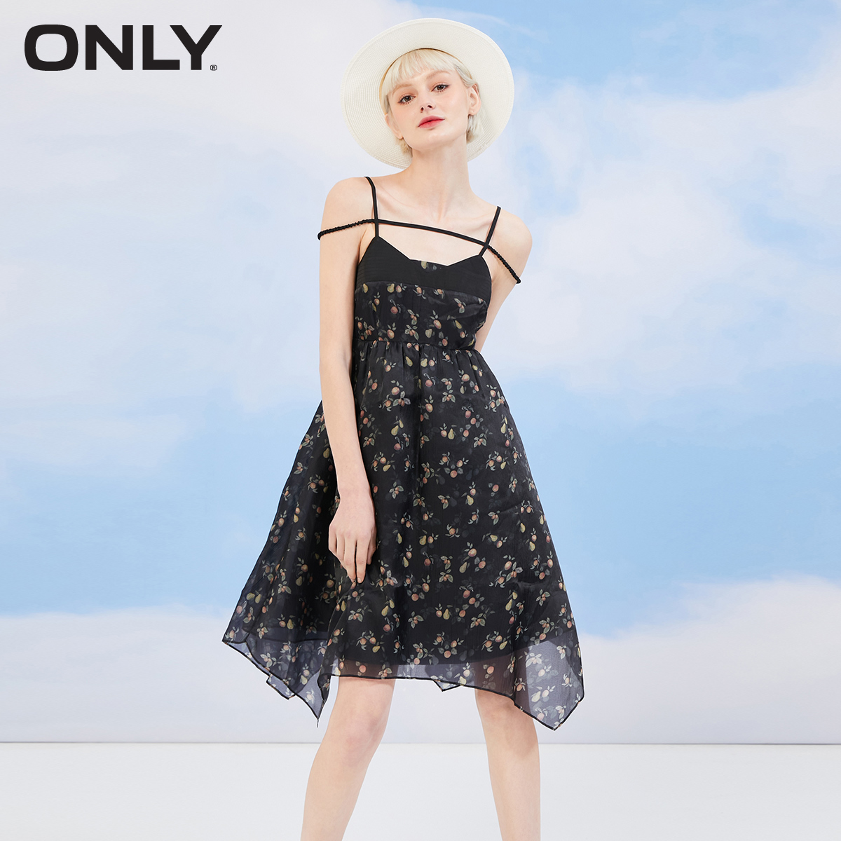 ONLY夏季新款对称苹果印花吊带