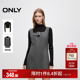套装 长袖 秋冬复古百搭修身 短裙连衣裙女 ONLY奥莱