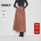 ONLY奥莱 秋冬复古做旧纯棉A字伞裙长裙半身裙女