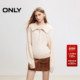 ONLY奥莱2025秋冬新款 优雅淑女风含绵羊毛宽松翻领针织衫 女