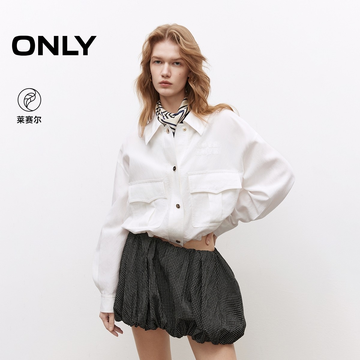 ONLY2025秋冬新款廓形工装大口袋翻领长袖宽松纯色短款外套女,女装/女士精品,短外套,淘宝优惠券,粉丝福利购,淘宝优惠卷