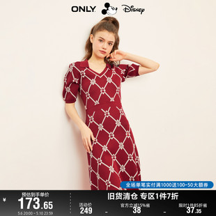 新款 ONLY奥莱夏季 迪士尼DISNEY联名V领连衣裙女