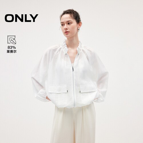 ONLY含莱赛尔薄款插肩袖短外套