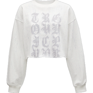 【ONLY奥莱】春季新款潮酷百搭设计感圆领宽松短款卫衣女