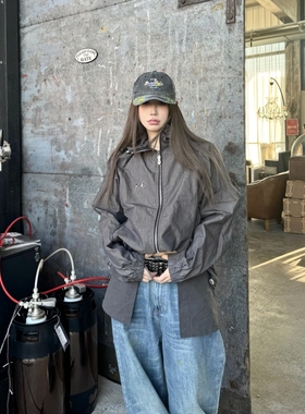 Thug Club小众潮牌星月金属高街VIBE风连帽冲锋衣外套朴宰范同款