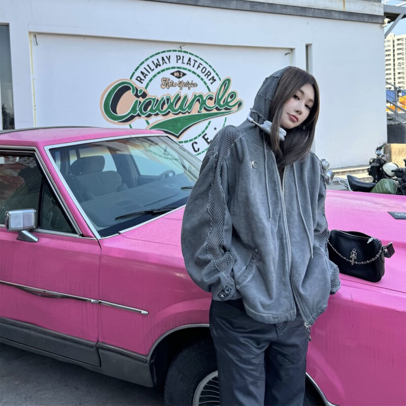 thugclub潮牌星月做旧开衫外套