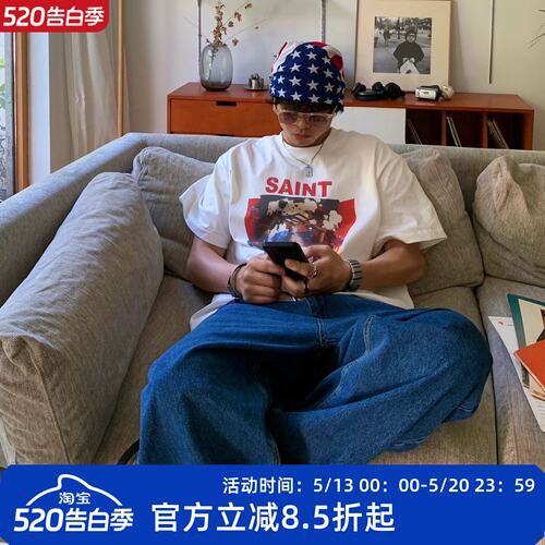 SaintMichael小丑印花美式短袖