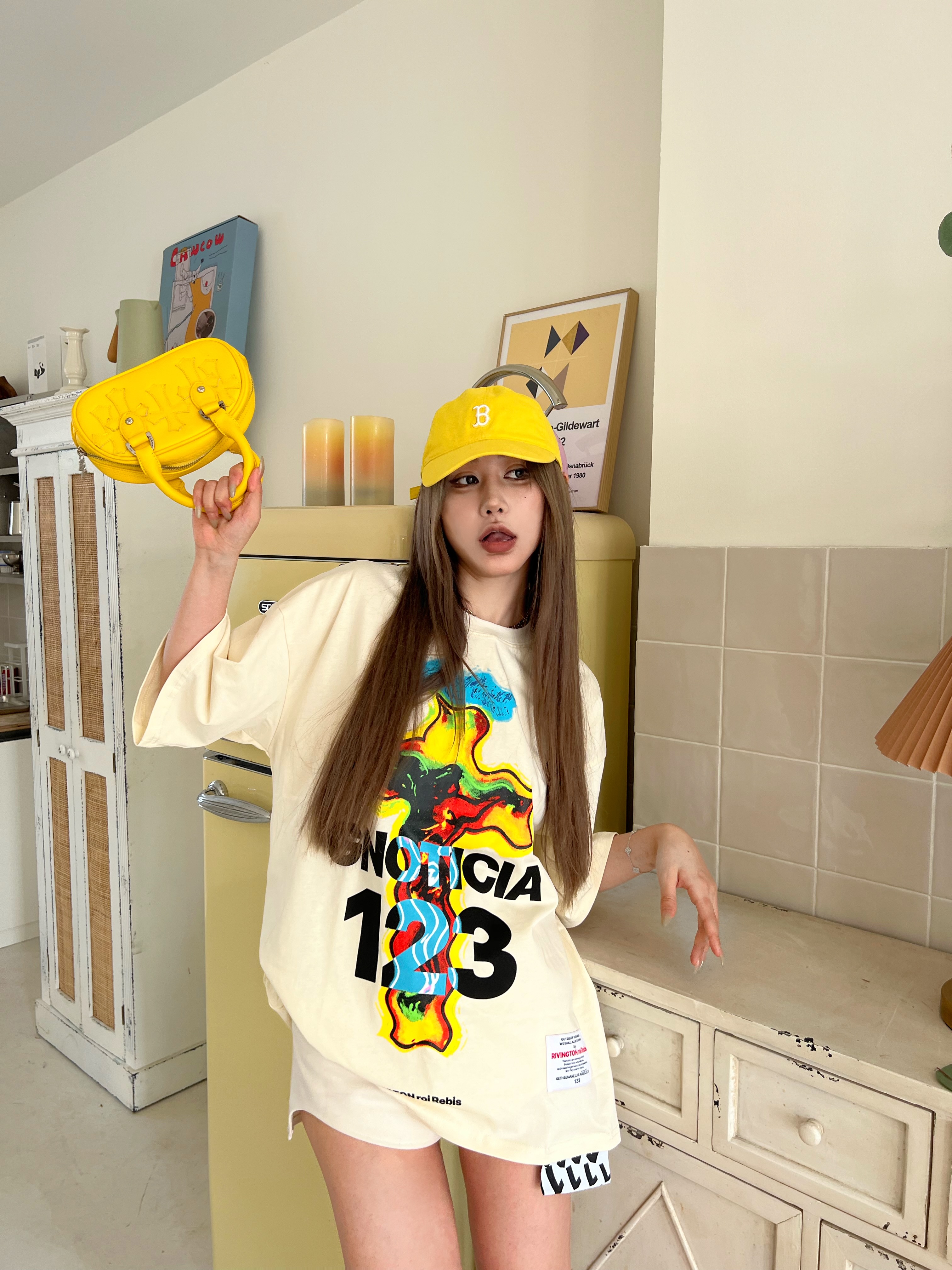 RRR123十字架印花美式休闲短袖