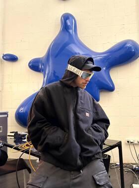 Grailz Project G/R重工泥染水洗做旧工装夹克美式休闲连帽外套