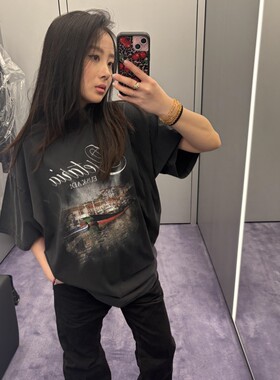 BrokenMoon潮牌夜景字母短袖Tee
