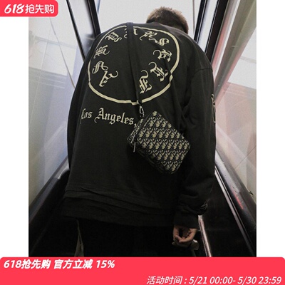 askyurself梵文水洗Vintage复古做旧高街男女宽松长袖T恤休闲卫衣