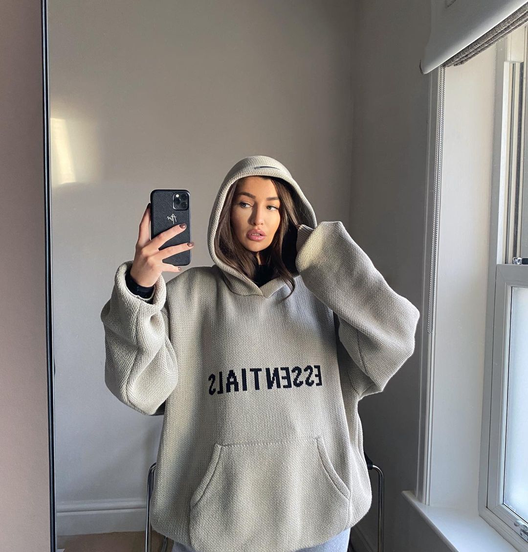 fog复线字母连帽高街男女毛衣