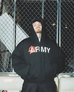 Grailz gr迷彩双面穿廓形连帽加厚保暖外套Bomber棉服 Project