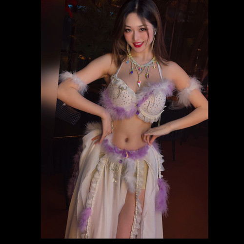 悦梦风璐肚皮舞新款套装演出服班服性感气质练功服显瘦初学仙女