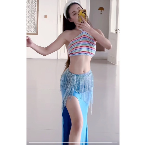 悦梦风璐肚皮舞新款套装演出服班服性感气质练功服显瘦初学仙女