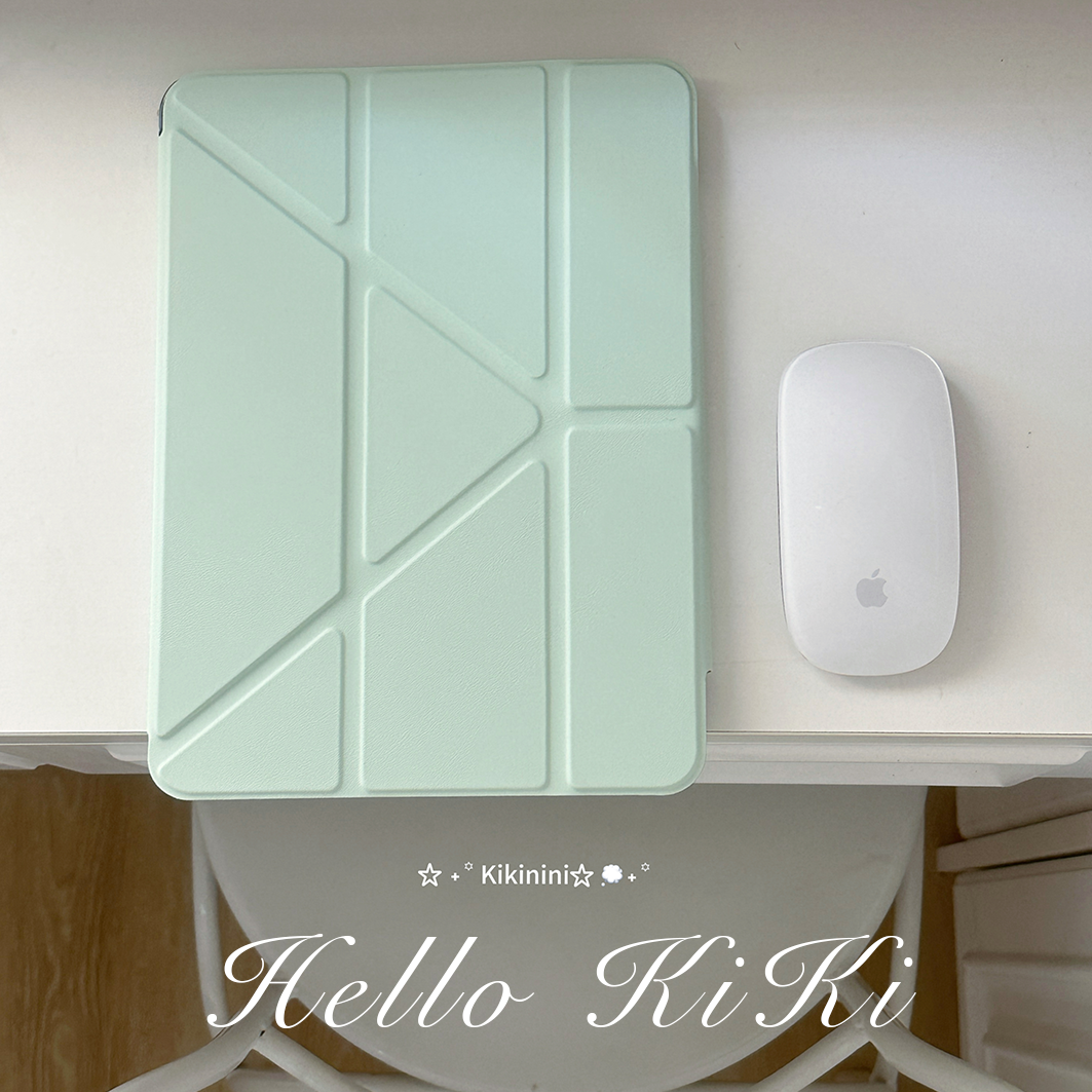 Niki store|薄荷绿简约高级Air7Air610.9寸13寸iPad平板亚克力保护套防摔可拆卸防弯Y折一体式