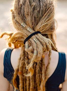 Women Braids Dreadlock Beads Metal Hair Clips Decoration