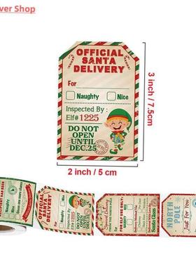 200pcs Merry Christmas Gift Tags Santa Claus Labels Sticker