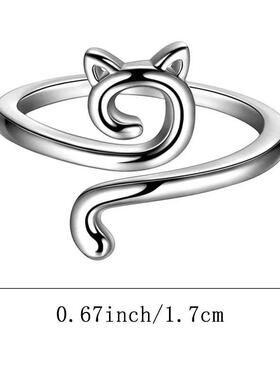 Weaving Ring Cat Crochet Rings Yarn Guide Ring Adjustable Kn