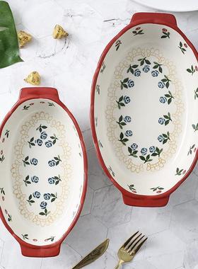 .Baking tray ceramic cheese casserole oven western food dish