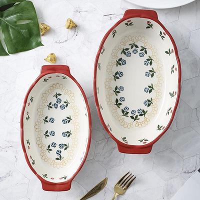 .Baking tray ceramic cheese casserole oven western food dish