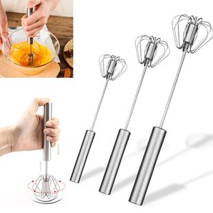 Whisk Manual Semi Mixer Stainless Steel Beater Automatic Egg
