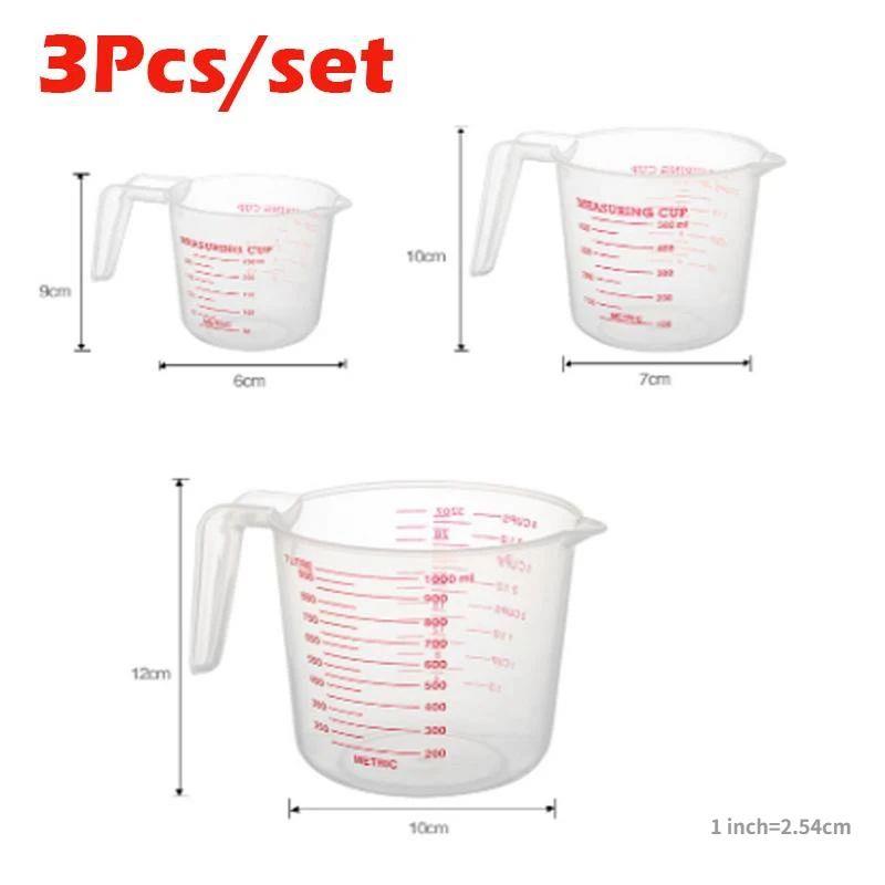 pcs 250/500/1000ml Baking Liquid Measuring Cups PVC Scale C